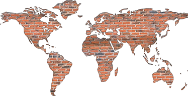 Tappeto vinile mappamondo mattonella murale - TenStickers