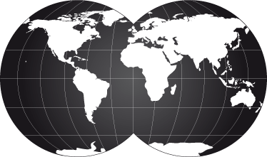Tappeto vinile mappamondo decorativo doppio globo - TenStickers