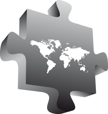 Tappeto vinile mappamondo pezzo puzzle - TenStickers