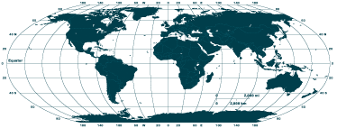 Tappeto vinile mappamondo meridiani blu - TenStickers