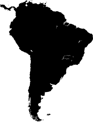 Tappeto vinile mappamondo silhouette america del sud - TenStickers