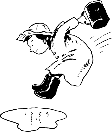 Tappeto vinile per bambini saltando nelle pozzanghere - TenStickers