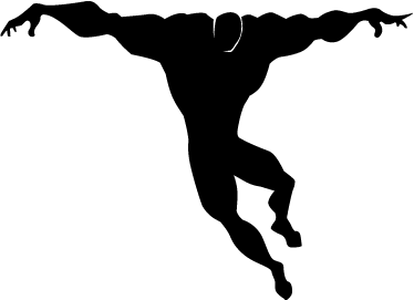 Tappeto vinile per bambini supereroe saltante - TenStickers