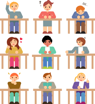 Tappeto vinile per bambini adesivi collezione alunni - TenStickers