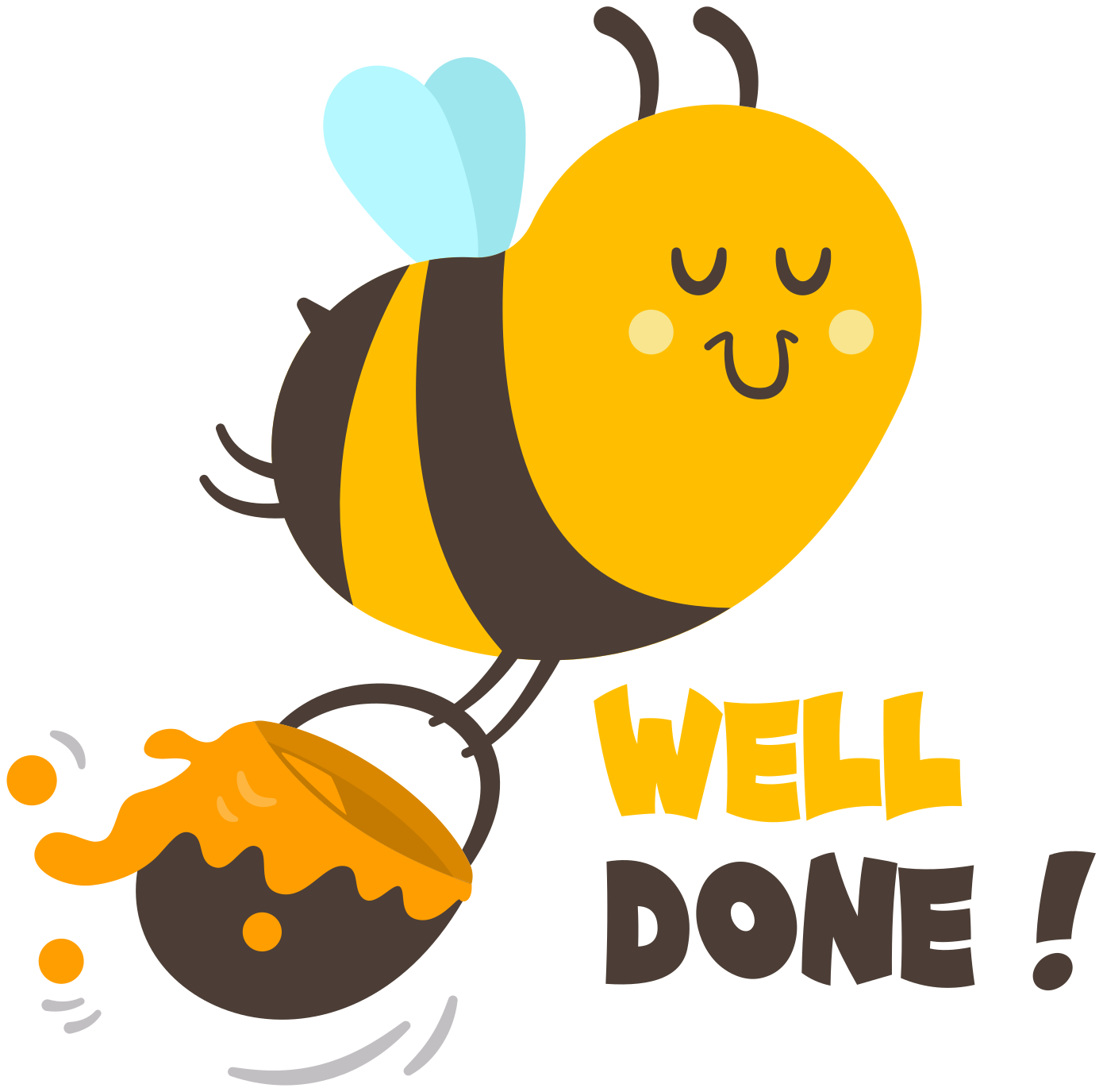 Tappeto vinile per bambini ape indaffarata ben fatto - TenStickers