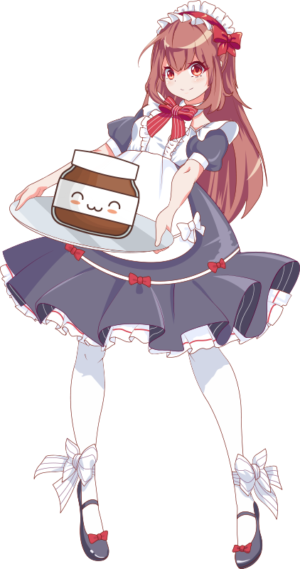 Tappeto vinile per bambini ragazza anime con nutella - TenStickers