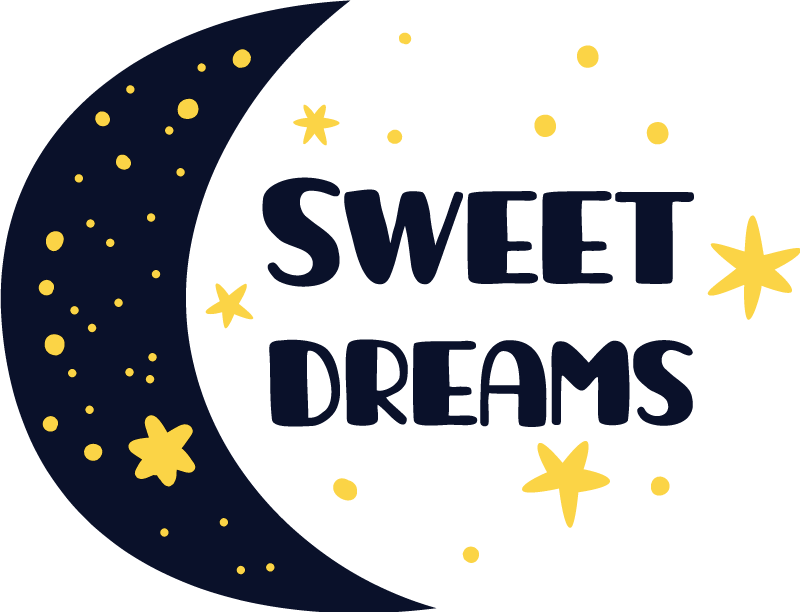 Tappeto vinile per bambini sogni d'oro con luna e stelle - TenStickers