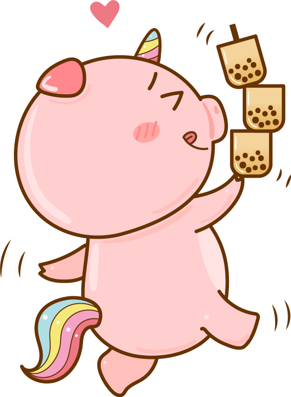 Tappeto vinile per bambini maialino unicorno - TenStickers