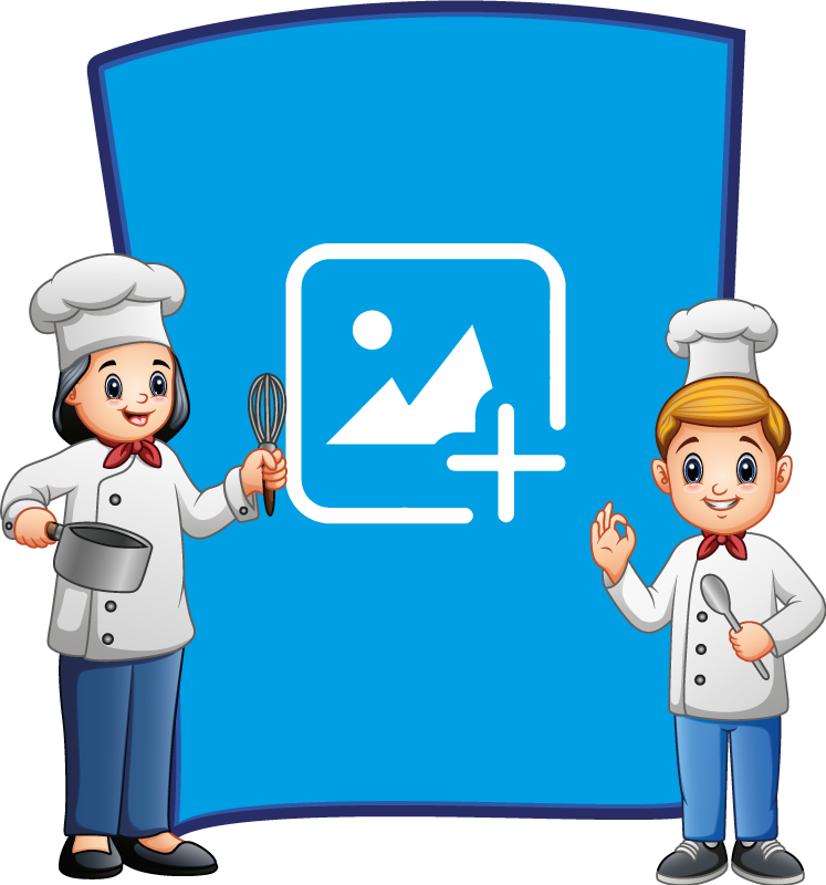 Tappeto vinile per bambini cornice foto chef bambino - TenStickers