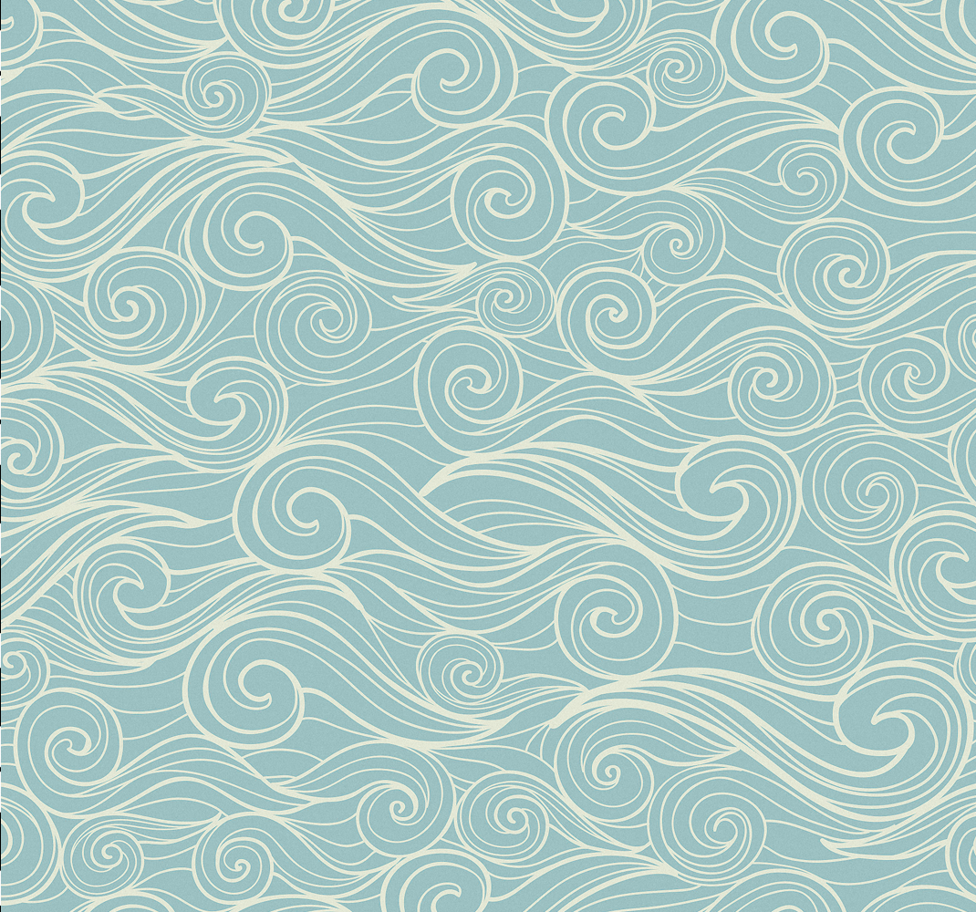 Tappeto vinile bagno carta da parati oceano con onde - TenStickers