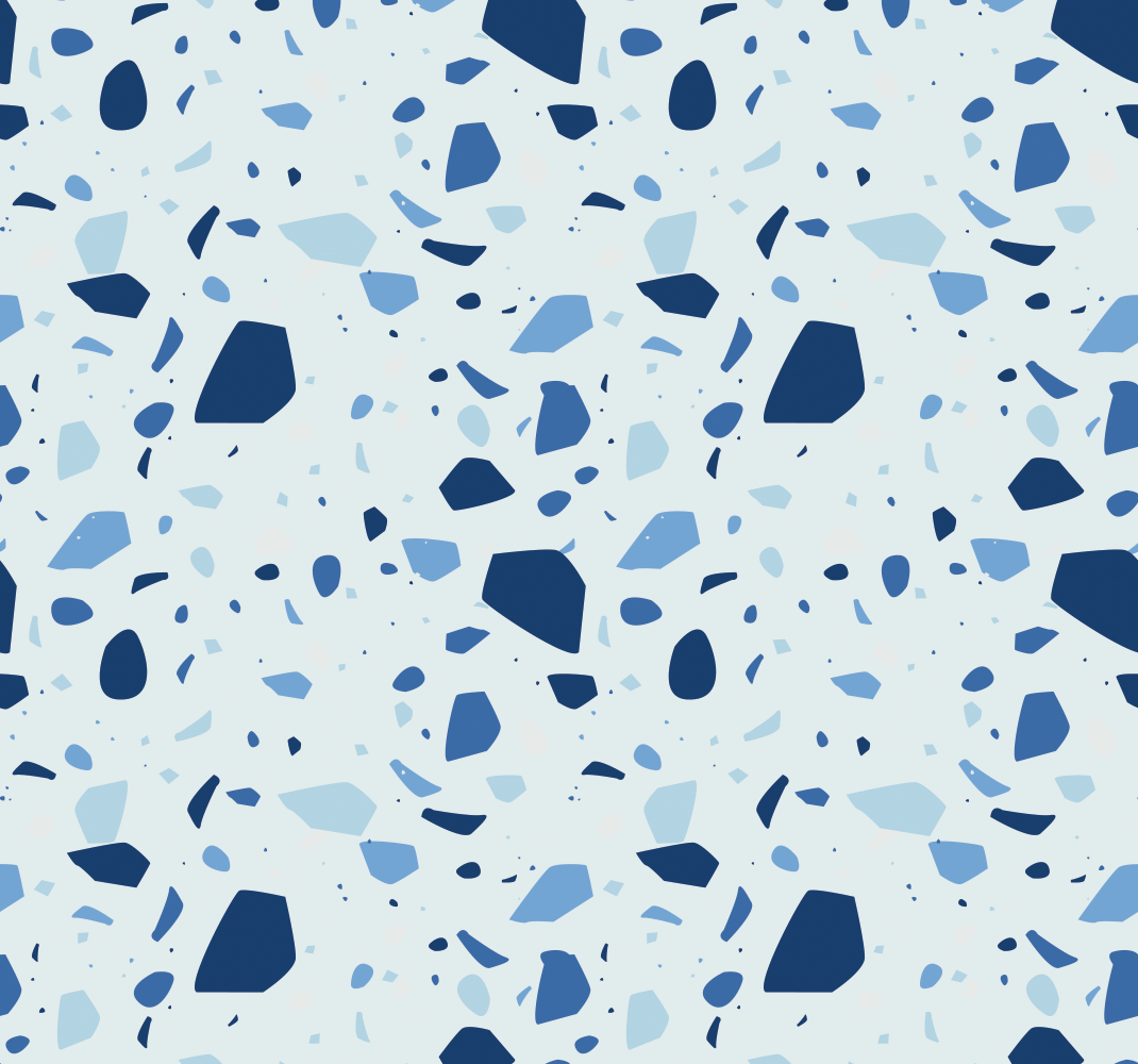Tappeto vinile bagno terrazzo blu - TenStickers
