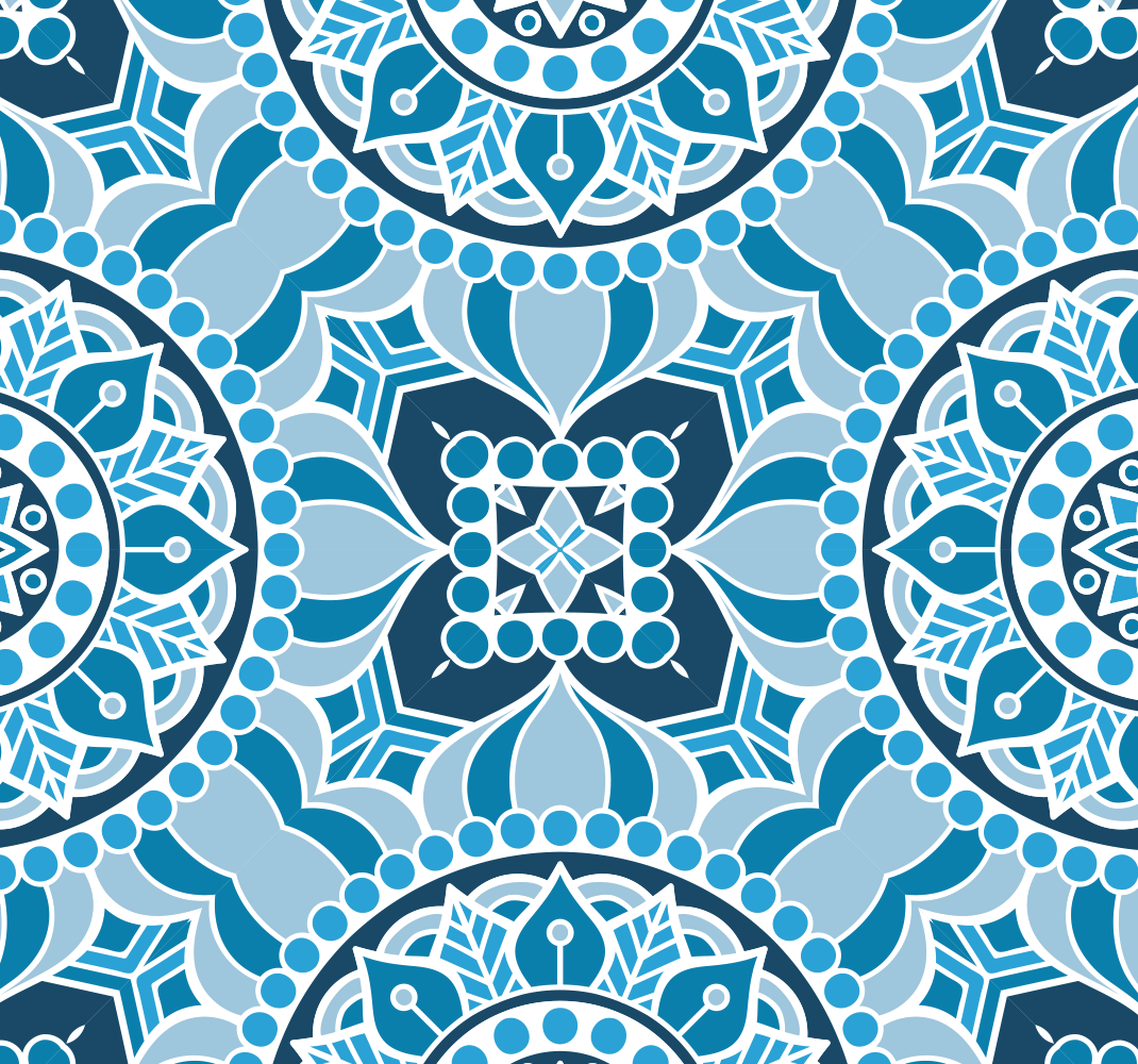Tappeto vinile bagno stile mandala - TenStickers