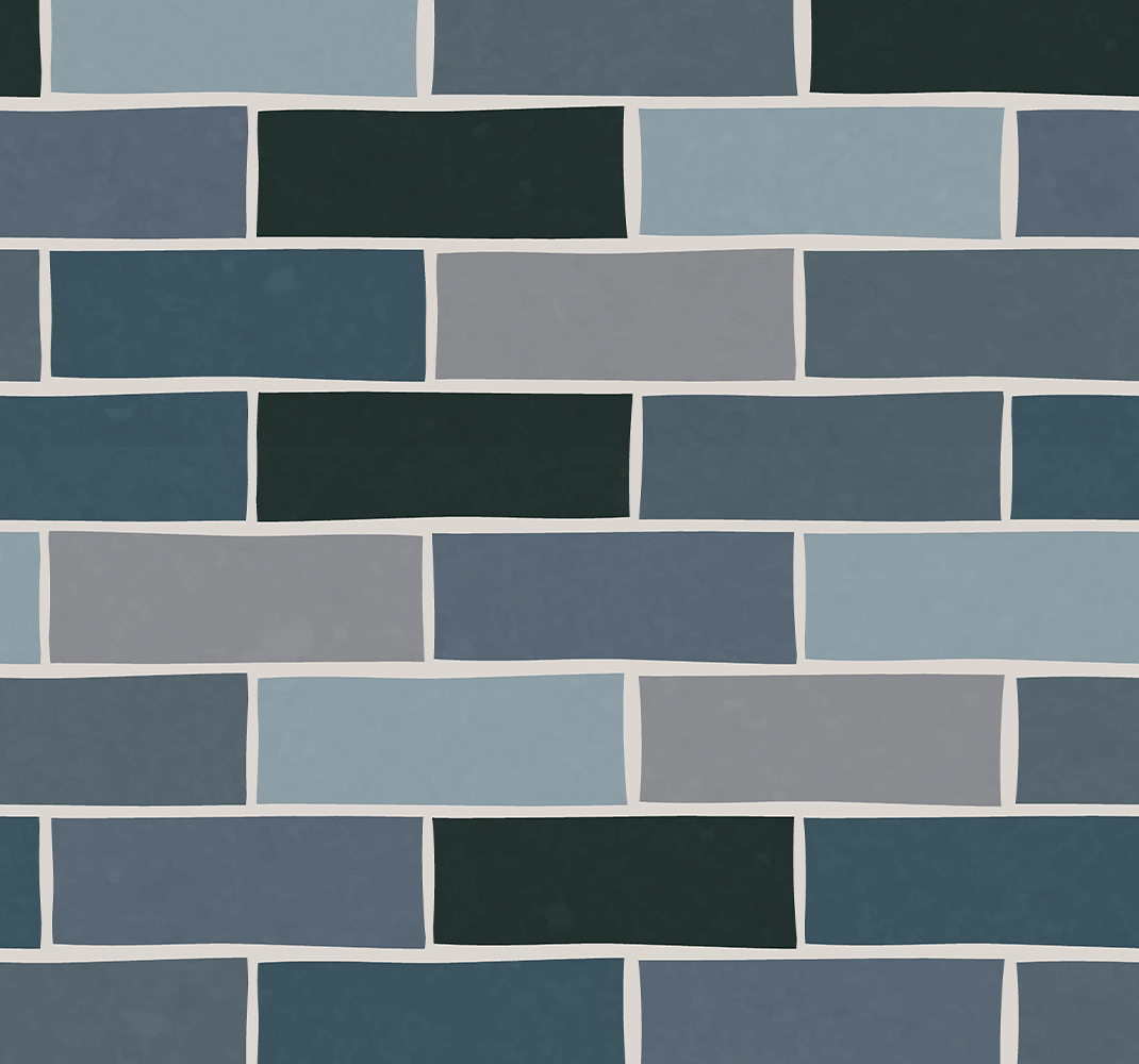 Tappeto vinile bagno mattonelle grigio pietra ornamentali - TenStickers