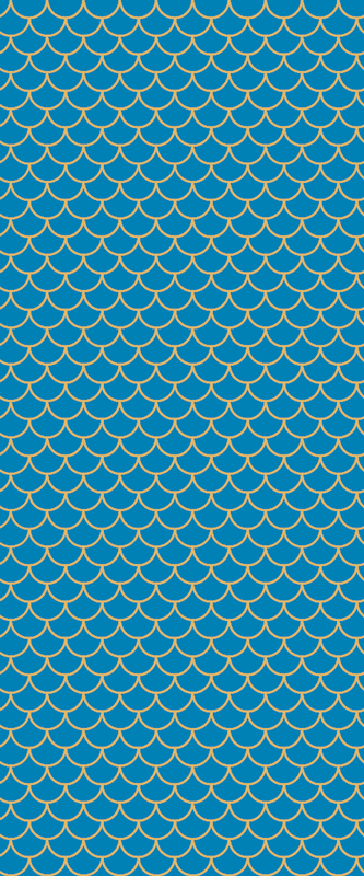 Tappeto vinile bagno motivo squame di pesce blu - TenStickers