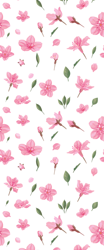 Tappeto vinile bagno fiori rosa pastello acquerellati - TenStickers