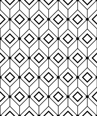 Tappeto vinile geometrico elementi a diamante moderni - TenStickers