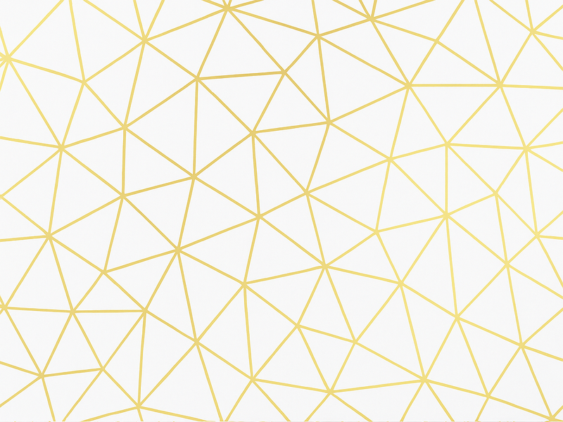 Tappeto vinile geometrico mosaico prismatico dorato - TenStickers