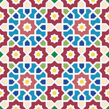 Tappeto vinile bagno piastrelle idrauliche arabe - TenStickers