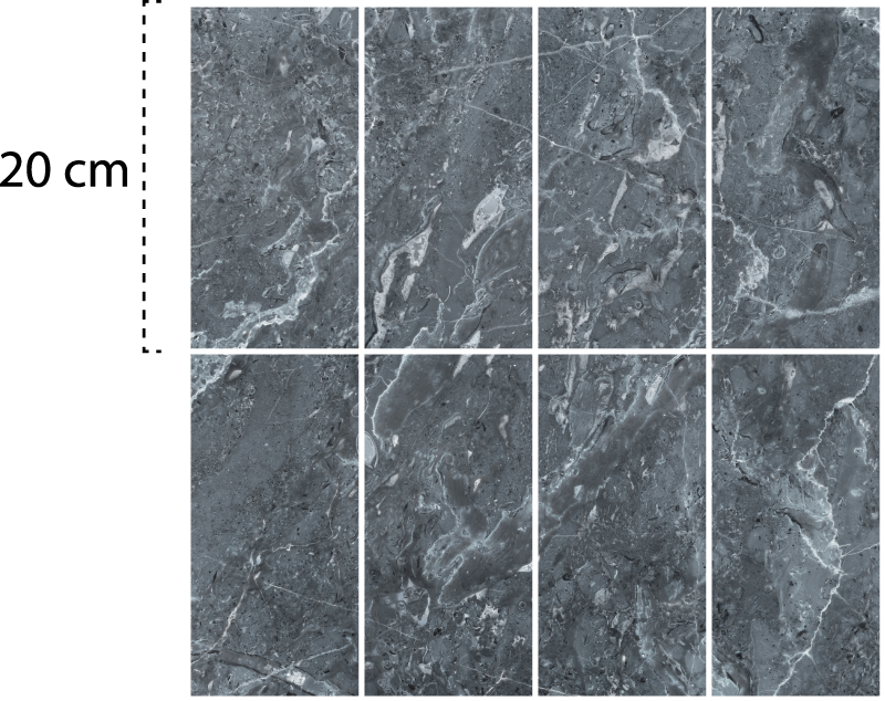 Tappeto vinile bagno piastrelle marmo grigio - TenStickers