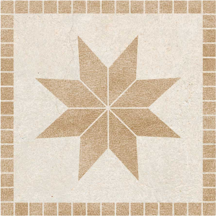 Tappeto vinile bagno piastrella stella marrone - TenStickers