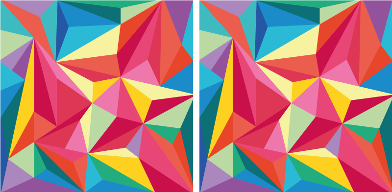 Tappeto vinile bagno immagine geometrica multicolore - TenStickers