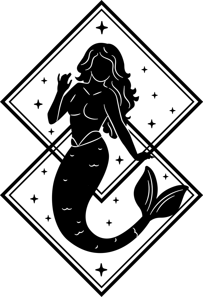 Tappeto vinile bagno adesivo sirena per doccia - TenStickers