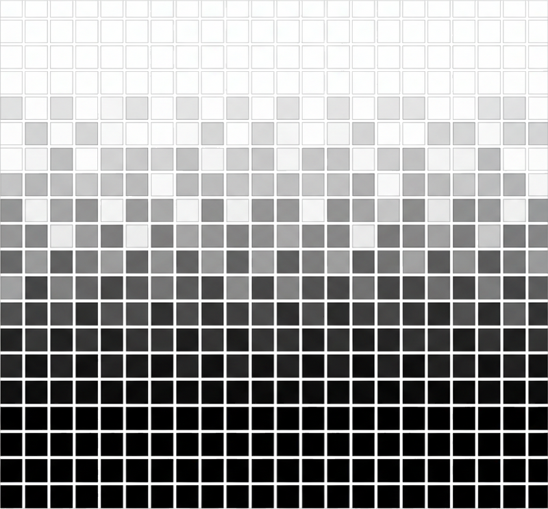 Tappeto vinile bagno mosaici quadrati monochrome - TenStickers