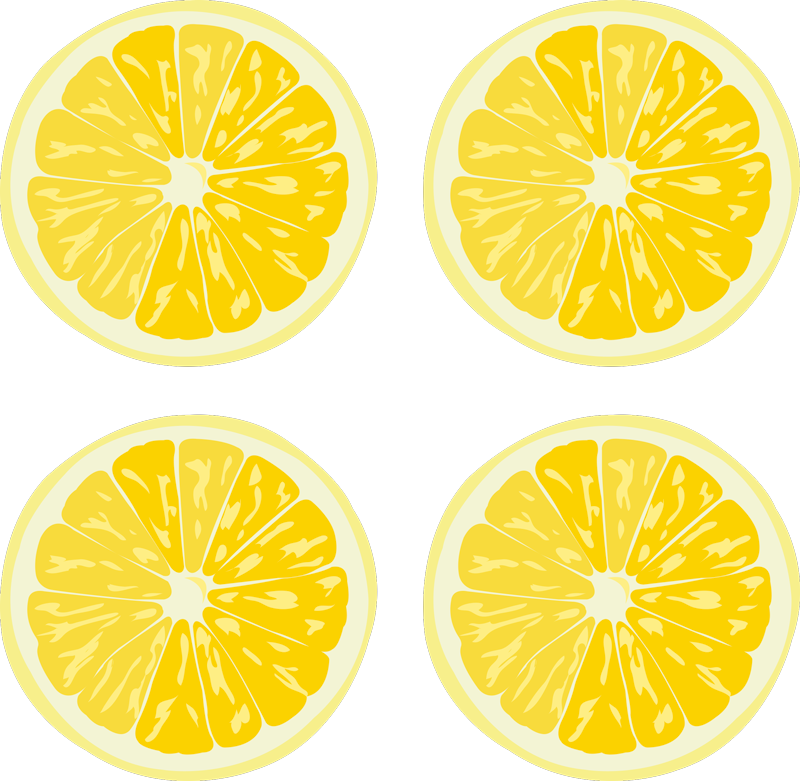 Tappeto pvc cucina adesivi limoni a fette - TenStickers