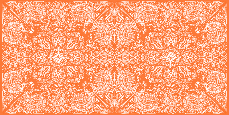 Tappeto pvc cucina piastrelle paisley - TenStickers