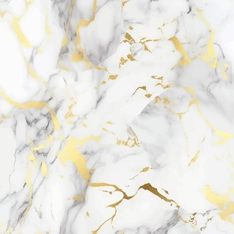 Tappeto pvc cucina marmo bianco venato oro - TenStickers