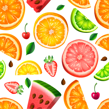 Tappeto pvc cucina con bordura di frutta - TenStickers