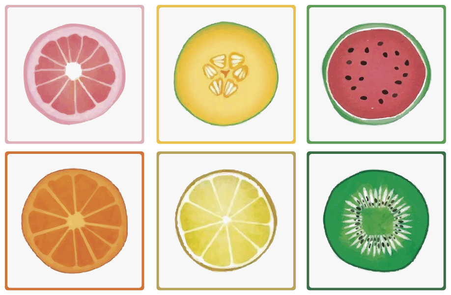 Tappeto pvc cucina frutta affettata - TenStickers