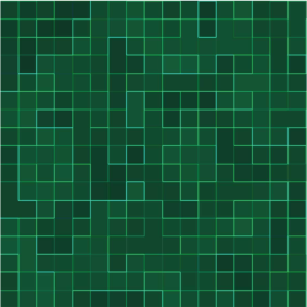 Tappeto pvc cucina mosaico astratto verde brillante - TenStickers