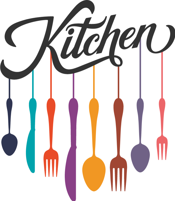 Tappeto pvc cucina posate da cucina - TenStickers