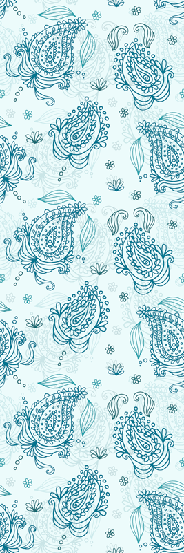 Tappeto pvc cucina paisley floreale frigorifero - TenStickers