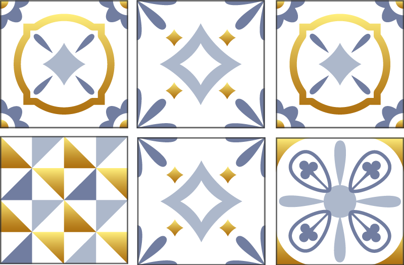 Tappeto pvc cucina rivestimenti effetto oro - TenStickers