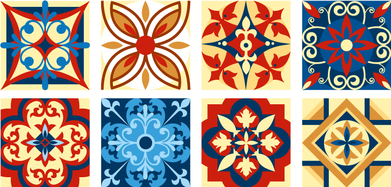 Tappeto pvc cucina piastrelle effetto cemento - TenStickers