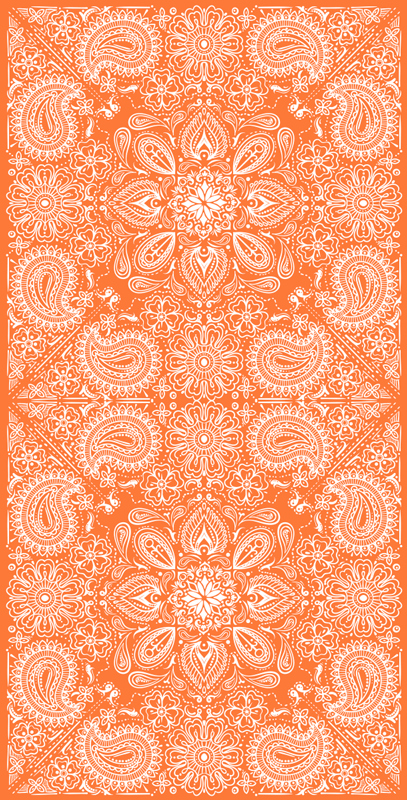 Tappeto pvc cucina piastrelle paisley frigorifero - TenStickers