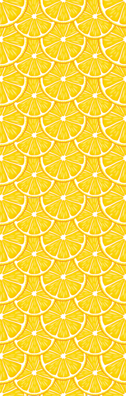 Tappeto pvc cucina motivo arancione frigorifero - TenStickers