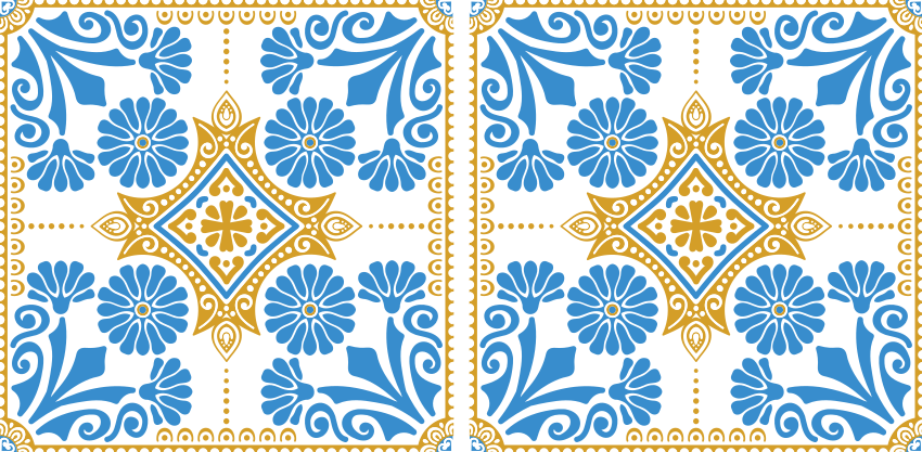 Tappeto pvc cucina design piastrelle cemento marocchine - TenStickers