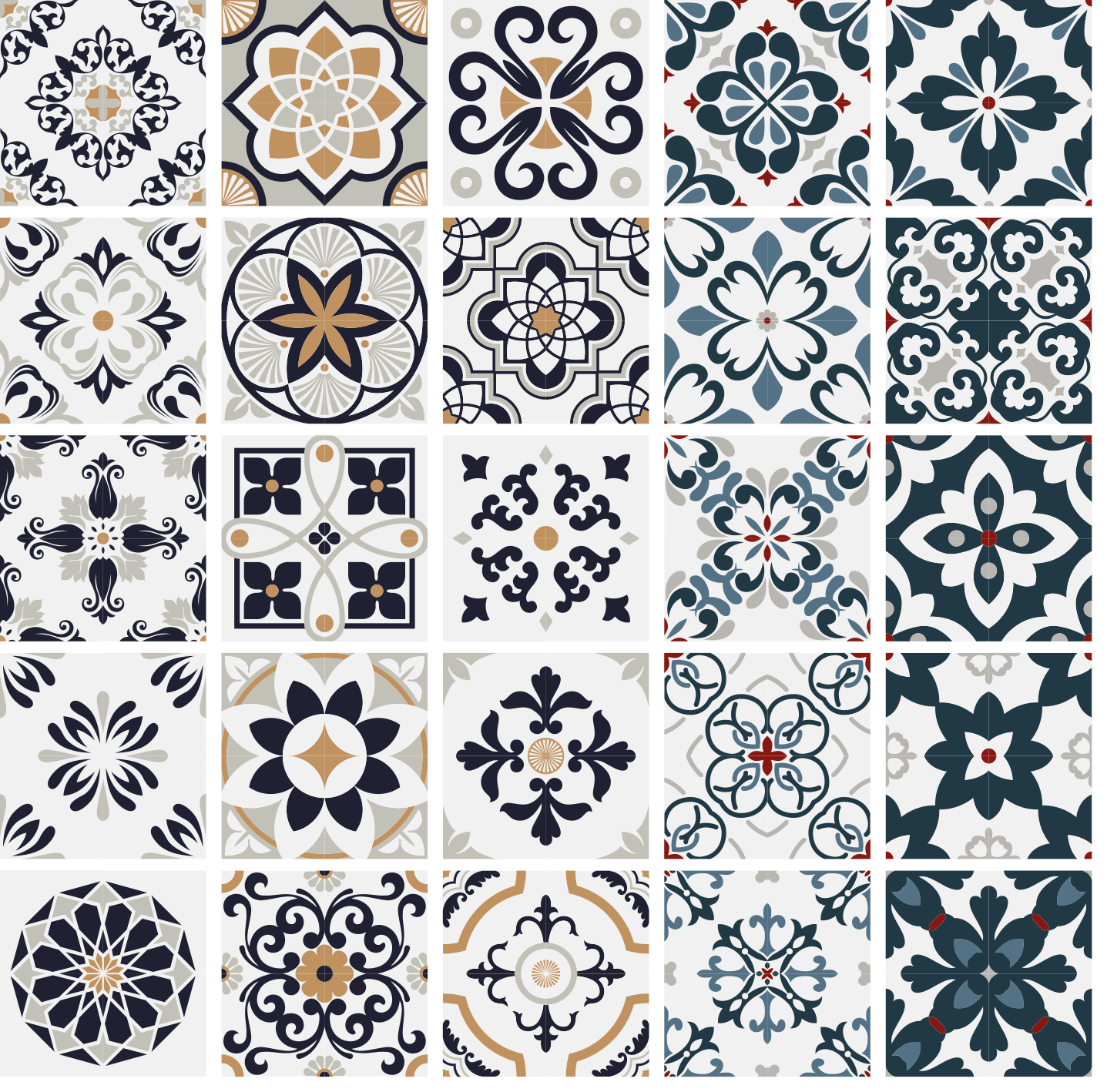 Tappeto pvc cucina adesivi piastrelle vintage - TenStickers