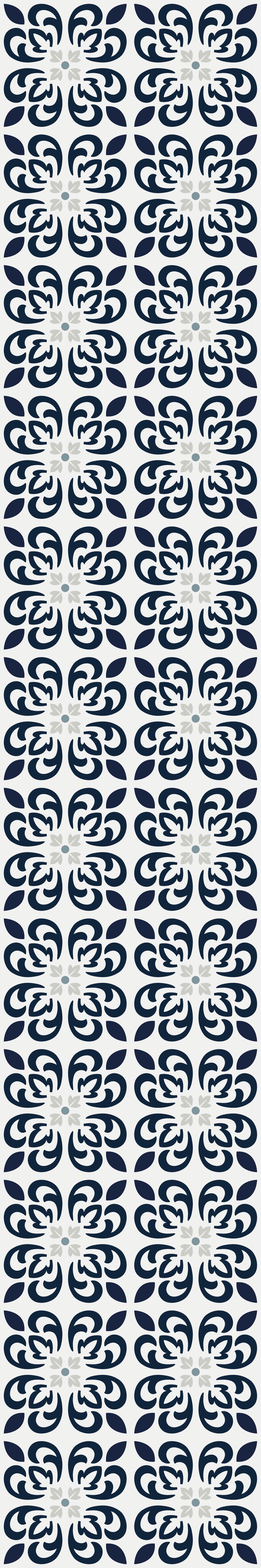Tappeto pvc cucina piastrelle portoghesi blu scuro - TenStickers
