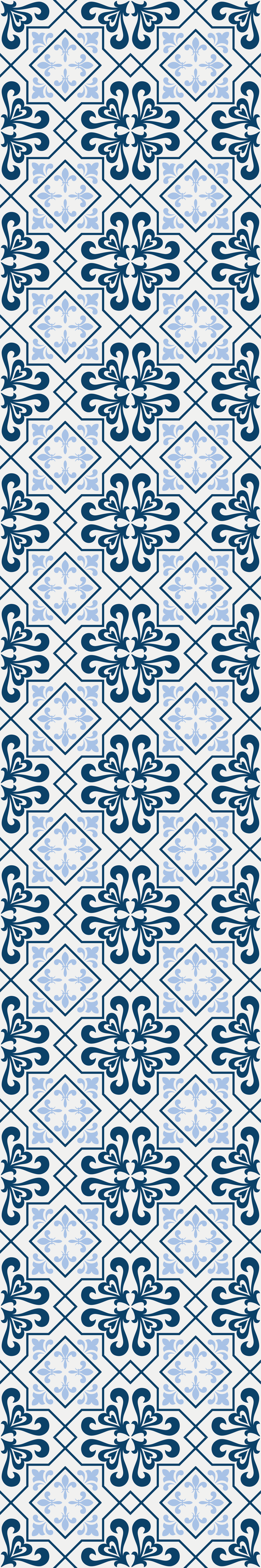 Tappeto pvc cucina piastrella portoghese blu tipica - TenStickers