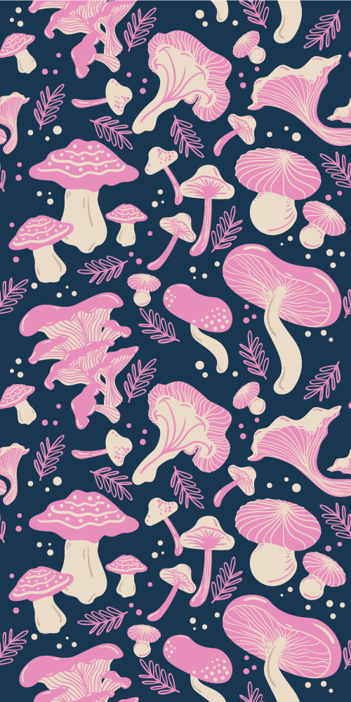 Tappeto pvc cucina motivo fungo rosa senza giunture - TenStickers