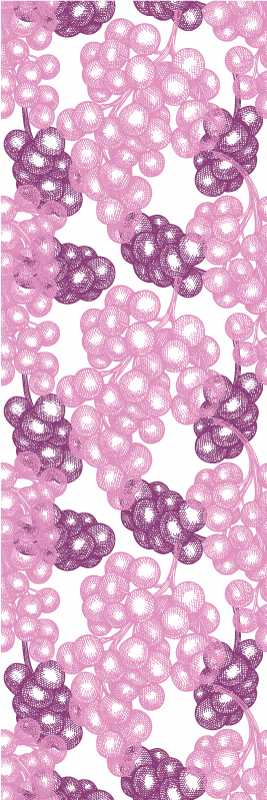 Tappeto pvc cucina uva rosa e viola disegnata a mano - TenStickers