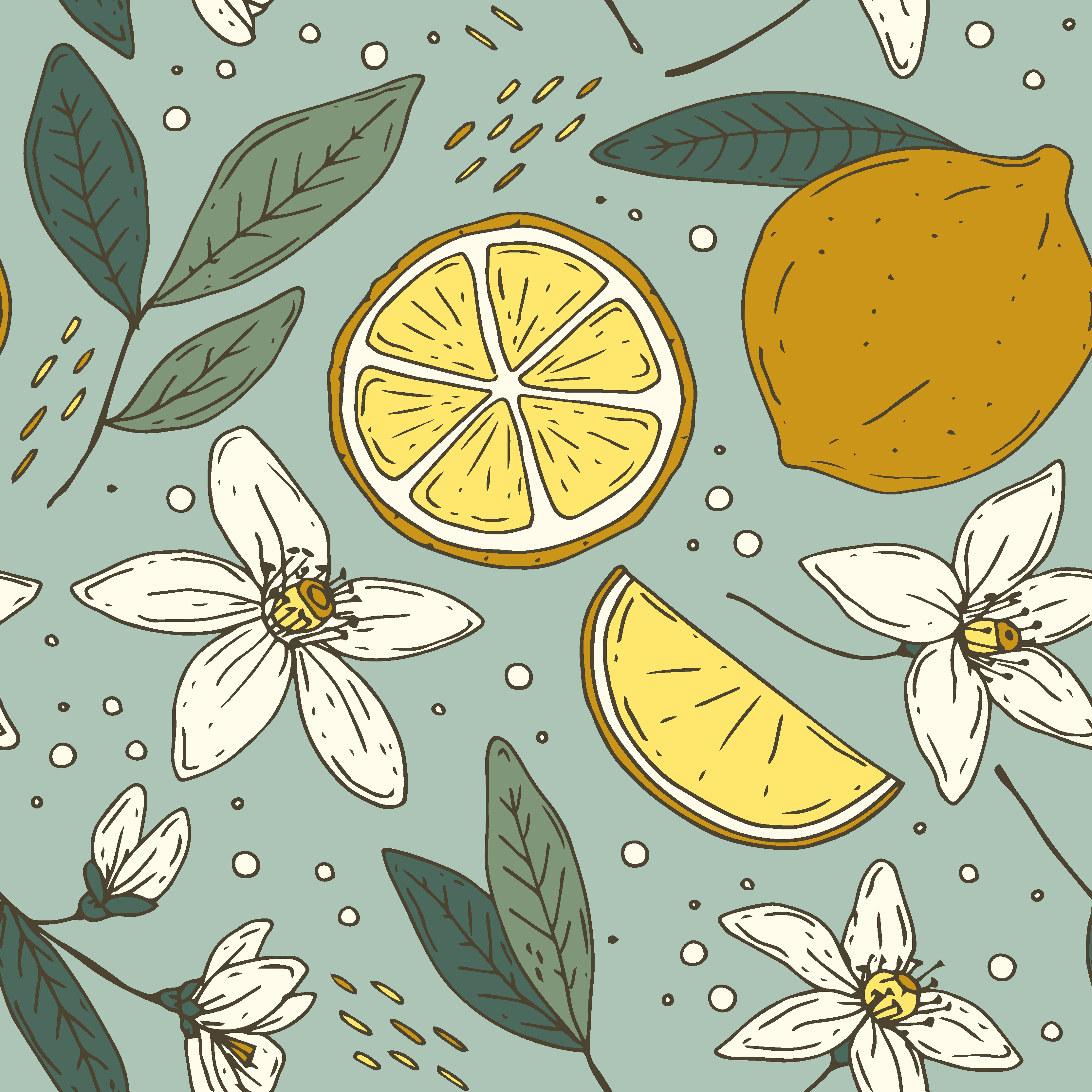 Tappeto pvc cucina motivo limone colorato - TenStickers