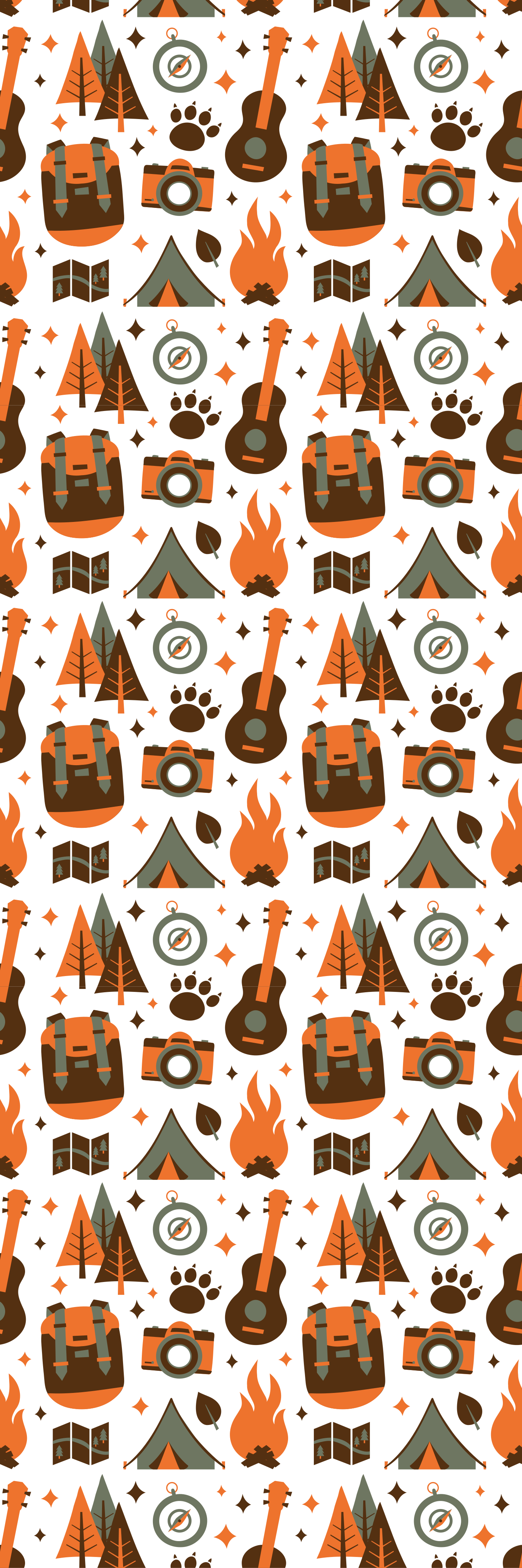 Tappeto vinile camera da letto montagne orso fuoco - TenStickers