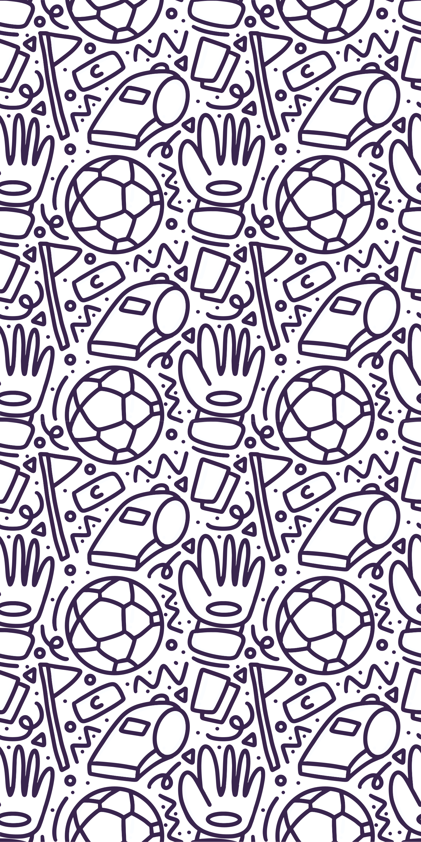 Tappeto vinile camera da letto design doodle sportivo - TenStickers