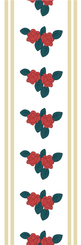 Tappeto vinile camera da letto motivo rose rosse shabby chic - TenStickers
