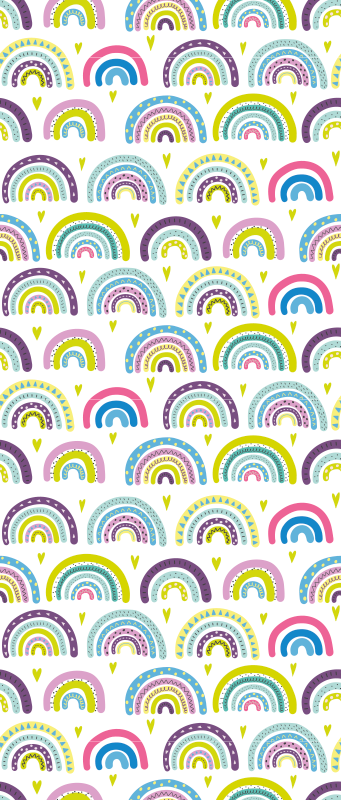 Tappeto vinile camera da letto motivo arcobaleno astratto - TenStickers